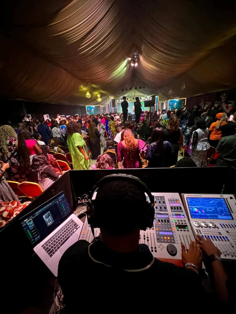 Ceejay at the console